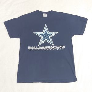 Vintage Y2K Dallas Cowboys NFL Navy Blue Graphic T-Shirt Men’s Size Large